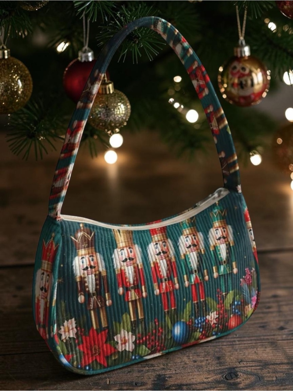 🆕 Festive Nutcracker - Tiny Underarm Shoulder Bag - Christmas Gift